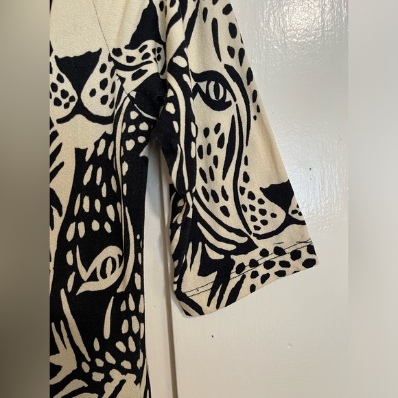 Rare FARM Rio B&W Midnight Leopards Jersey Dress Size Small - Picture 7 of 13